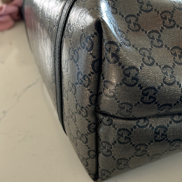 GUCCI GG crystal canvas 213048 EUC 🩶🖤Metallic - Picture 17 of 17